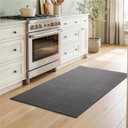 Sunfly 3x5 Washable Area Rug with Non Slip Rubber Backing Dark Grey