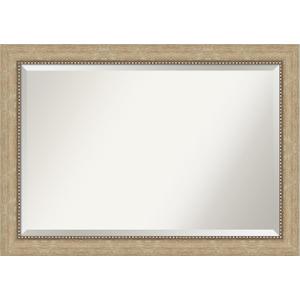 Amanti Art Champagne Wall Mirror 29x41 Astor Champagne Rectangle Bathroom Mirror for Wall Decor Living Room, Large Casual Frame, Hangs Horizonally and Vertically, Bathroom Decor, Beveled Edge from WI
