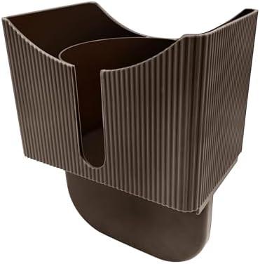 Couch Anti-Spill Drink Holder Tray, Couch Seat Cushion Cup Beverage Holder for Cups, Mugs, Bottles, Cans (Brown)