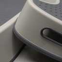 MR.SIGA Toilet Stool Squat Adult, Bathroom Stool Heavy Duty, Anti Slip Toilet Step for Bathroom, Toddler Step Stool for Kids, Off-White & Dark Gray