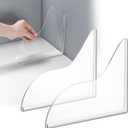 UIOCSSC Shower Splash Guard, 2 Pack Bathtub Shower Water Splash Guards Silicone Bathtub Splash Guard Self-Adhesive Waterproof Shower Guards to Keep Water in Shower