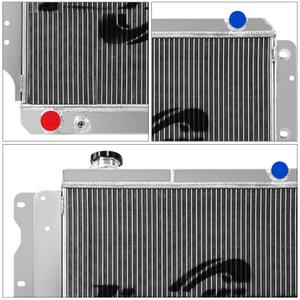 CC2101 All Aluminum Radiator Replacement for 87-06 Jeep Wrangler YJ/TJ 2.4L 2.5L L4 4.0L L6, 3-Row Race Radiator (All Aluminum)