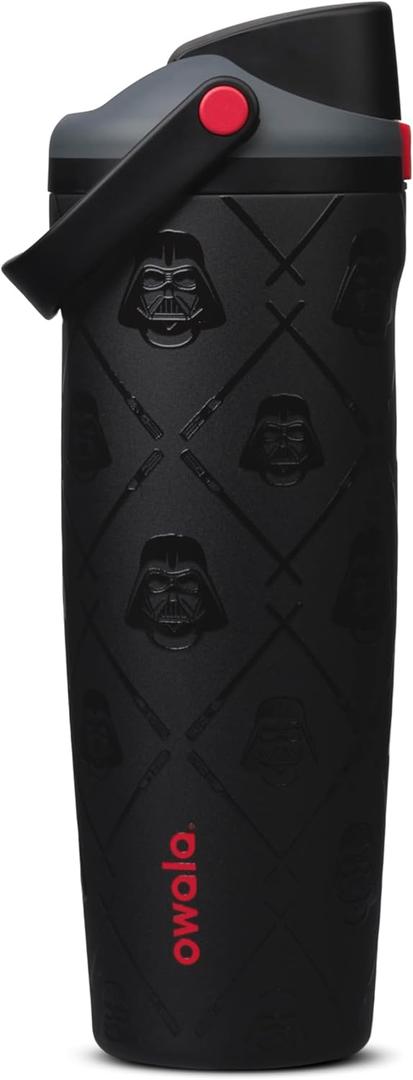 Owala Star Wars FreeSip Sway Insulated Stainless Steel Water Bottle with Two-Way Spout, Built-In Straw and Bucket Handle, Made for Travel, School, and Sports, 30oz, BPA Free, Leak Proof, Darth Vader