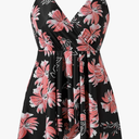 Women TwobPiece Swim Suit,  Swimsuit Tummy Control Ruched Skirted Bathing Suit, Size XXL