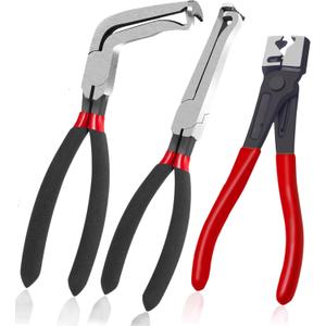 3 Packs Electrical Disconnect Pliers Automotive Electrical Connector Pliers & Fuel Line Clip Remover Tools Automotive Electrical Plug Connector Disconnect Tool/Fuel Injectors (2 Straight + 60 Dgree)