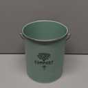 Kitchen Countertop Compost Bin, Odor Resistant Indoor Compost Bin with Lid and Charcoal Filter, Rust Resistant Coated Compost Bucket, Compost Container, Mint (Medium)