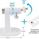 2Pack Security Wall Mount for Ring Spotlight Cam Battery and Ring Spotlight Cam Plus/Pro (Battery), 360 Adjustable Indoor/Outdoor Mounting Bracket for Your Surveillance Camera System - White