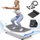 MERACH Vibration Plate Exercise Machine, 7-in-1 4D Vibration Plate with Glide, Swing & Massage, Vibrating Plates with Whole Body Workout Sculpting Platform for Home Fitness for Women Men (Grey)