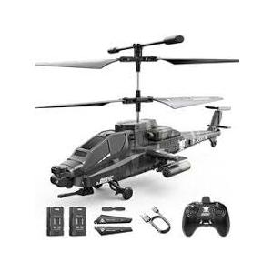 XIKOTEC RC Helicopter, Remote Control Helicopter Toy for Kids, Beginners and Adults with Altitude Hold, Gyro & LED Light, 2 Batteries & USB-C Charging, Gift for Boys Ages 8-12 (Black)