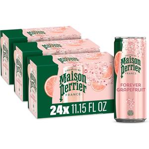 Maison Perrier Forever Grapefruit Flavored Sparkling Water, 11.15 Fl Oz Cans, 8 Count, 3 Pack BB 03/11/27