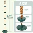 Climbing Rope with Platforms and Disc Swing Seat Set Playground Accessories Including Bonus Hanging Strap & Carabiner Tree Swing for Kids Rope Swings for Tree