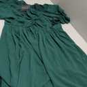 SCOMCHIC Women Plus Size Romper Dress Summer Short Jumpsuit Square Neck Puff Sleeve High Waist Ruffle Boho Jumpsuits XXL