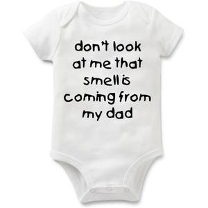Rocksir Funny Slogan Super Soft Cotton Comfy Baby Short Sleeve Bodysuit (6 Months, Dad1)