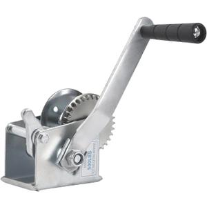 500lbs Capacity Boat Trailer Winch Small Hand Winch Without Cable,Ratio 4.1:1 Gear Crank Strap Gear Winch One-Way Ratchet Manual Operated