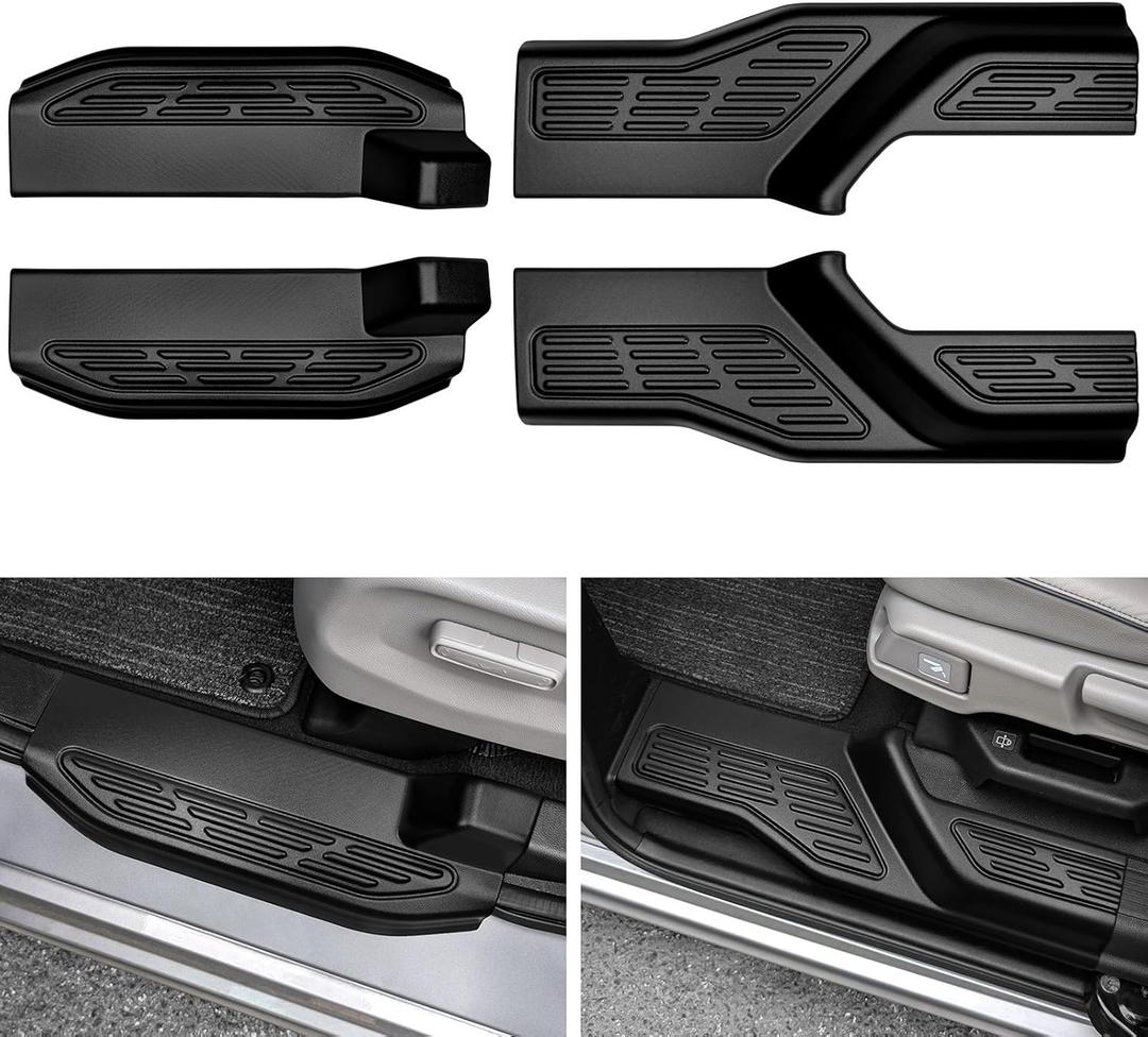 YOJOJOCO 4PCS Door Sill Protector for Honda Odyssey 2018-2025 2026 Accessories Matte Black ABS Material Front and Rear Door Car Pedal Kick Protection