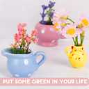 Mini Ceramic Vase Fridge Magnets, Cute Vase Refrigerator Magnets, Tiny 3D Plant Ceramic for Refrigerator, Cute DIY Plants Decor Accessories, Fridge Kitchen Office Decoration