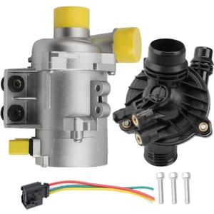 Electric Engine Water Pump W/ Thermostat 11517521584 Compatible with BMW X3 Z4 X5 328i 323i 128i 528i Replaces OE# 11517546994 11517563183 11517586924