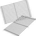 2Pack 19.5'' Stainless Steel Cooking Grill Grates Replacement for Weber Genesis 300 Series, Genesis E310 E320 E330 S310 S320 S330, Replacement Parts for Weber 7528/7524 (19.5''D x 25.5''W)