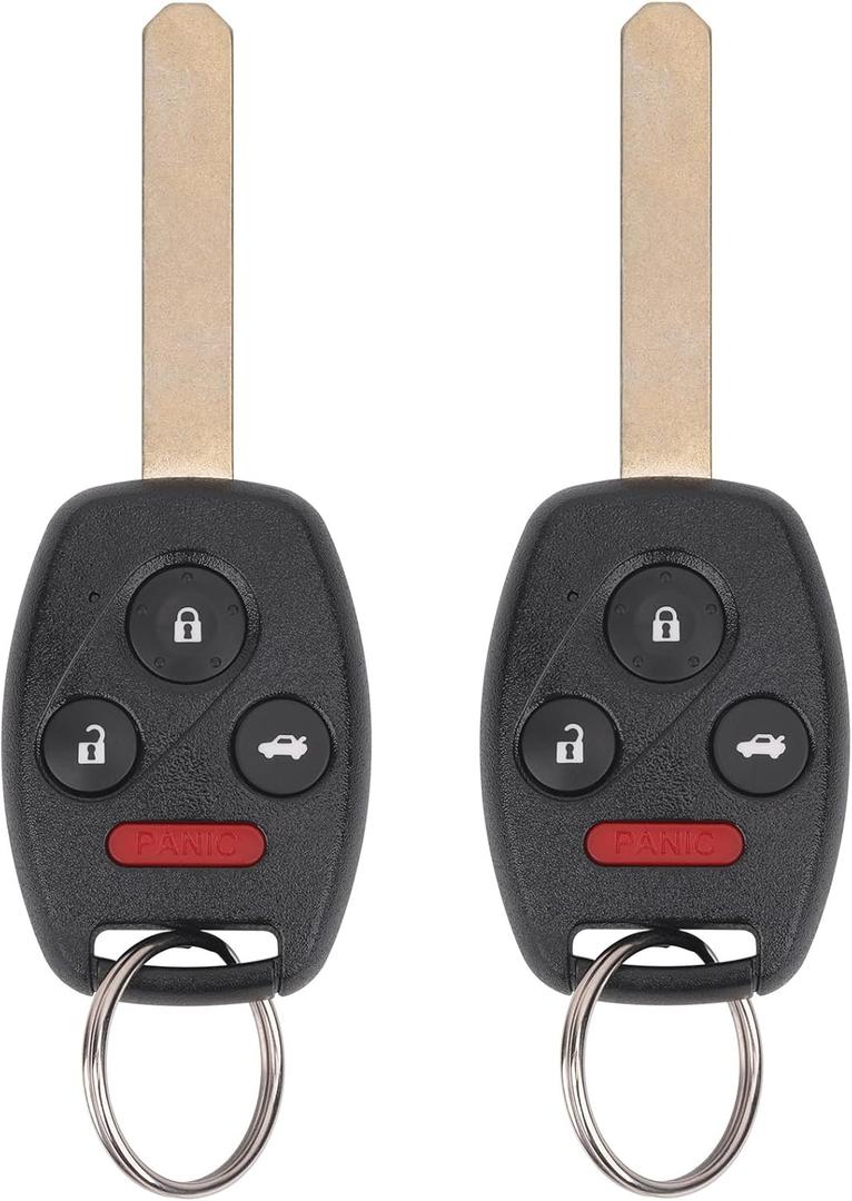 Key Fob Replacement for 2003-2007 Honda Accord Car Keyless Entry Remote Control,OUCG8D-380H-A 35111-SHJ-305,4 Buttons, 2Pcs