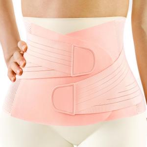 FREETOO Postpartum Belly Band Wrap for Women,Abdominal Binder Post Surgery,for Natural Delivery,C Section Belly Binder Post Partum,Stomach Binder Postpartum with Adjustable Compression,M,Pink (Pink)