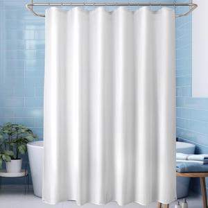 Titanker Waterproof Fabric Shower Curtain Liner Washable, 72x76 Inches, Cloth Shower Liner with Magnets, White Shower Liner Soft Fabric, Lightweight Shower Curtain Liner