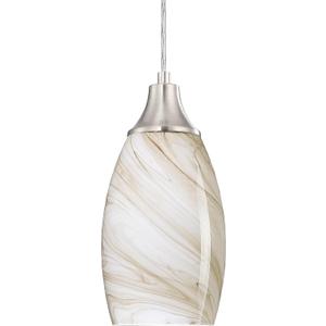 Karyfine Mini Pendant Lights Kitchen Island Beige Marble Glass Lamp Shade Hand Blown Glass Pendant Light with Brush Nickel Finish Adjustable Cord for Kitchen Over Sink Hallway,Dining Room