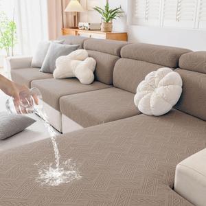 hyha Waterproof Couch Cushion Covers for Sectional Sofa, Sofa Slipcover Washable, Sectional Chaise Lounge Couch Covers L Shape for Pets with Elastic Bottom(Chaise, Camel) hyha Waterproof Couch Cushion Covers for Sectional Sofa, Sofa Slipcover Washable, Sectional Chaise Lounge Couch Covers L Shape for Pets with Elastic Bottom(Chaise, Camel)