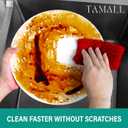 3 x 3 Non-Scratch Mesh Dish Washing Net Cloths Odorless, Quick-Dry Scrubbing Dish Cloths for Kitchen Cleaning, Nonstick Cookware, Pots, Pans & Glassware Reusable Durable Sponge Alternative