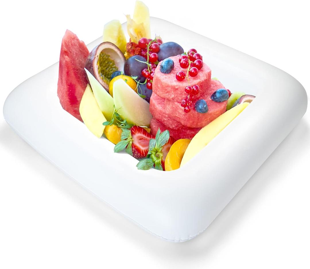 Novelty Place Inflatable Ice Serving Buffet Bar - Salad Food & Drinks Tray for Party Picnic & Camping (Pack of 1)