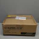 SUPERJARE Nightstand Set of 2, Bed Side Tables with Charging Station, Adjustable Fabric Drawer, Night Stand for Bedroom, 3-Tier Storage End Tables, for Living Room, Rustic Brown and Black