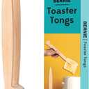 OTOTO Bernie Bunny Toaster Tongs - Rabbit, Salad Servers - Multipurpose Mini Tongs for Appetizers, Wood Utensils & Cute Kitchen Gadgets, Easter, White Elephant Gifts, Toast, Cute Kitchen Accessories