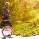 Cluparis 1-Pound Commercial Heavy Duty Round Trimmer Line .155-Inch-by-102-ft String Trimmer Line in Spool, Nylon Weed Eater String with Line Cutter, Red