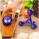 Massage Set Including Manual Massage Ball & Four Trigger Point Finger Hand-Held Massage Tools Roller with Knobs for Pain Relief Relaxing, Muscle Treatment and Back Neck (Purple)