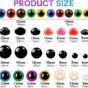 Fulasiteu 1100PCS Safety Eyes and Noses, Amigurumi Safety Eyes for Crocheting, Colorful Doll Crochet Eyes with Washers for Plush Animal, Crochet Toy, Stuffed Doll and Teddy Bear (Various Sizes)
