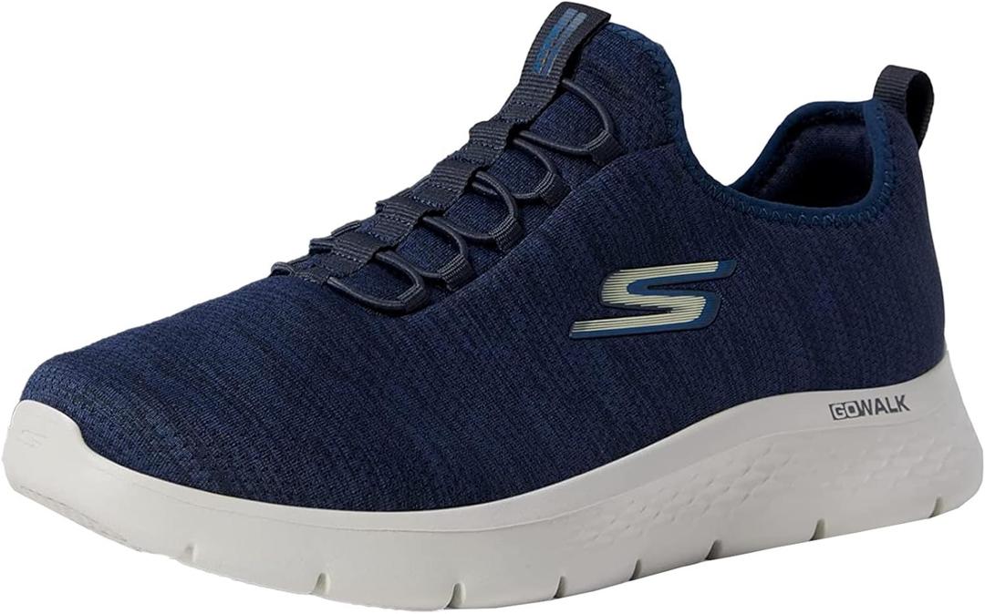 Skechers Men's Gowalk Flex-Athletic Slip-on Casual Walking Shoes with Air Cooled Foam Sneakers (10.5 X-Wide, Navy/Blue)