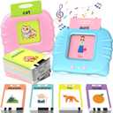 Alomejor Talking Flash Cards, Educational Learning Machine with 112 Cards for Toddlers 1-6, Speech Therapy Toys Preschool Learning Activities Blue (2)