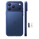 TORRAS for iPhone 17 Pro Case, Beyond Military-Grade Protection, Camera Control Button, DIY Buttons, Translucent Matte Slim Thin Shockproof Hard Back Anti-Scratch case for iPhone 17 Pro, Deep Blue