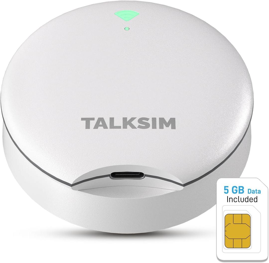 UFO Mobile Hotspot with 5GB Data, Portable Pocket WiFi 6 & 4G LTE Hotspot MiFi Device, Support AT&T, T-Mobile, Verizon |10 Connected Devices, USA Coverage, No Contract (White, 5GB)