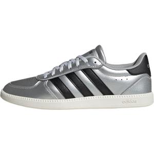 Adidas Women's Breaknet Sleek Sneakers (9.5, Matte Silver/Core Black/Off White)