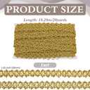 FINGERINSPIRE 20 Yards Metallic Braid Trim Gold Flower Shape Lace Ribbon 1" Embellishment Lace Trim for Christmas Holiday Decoration Wedding DIY Clothes Accessories Jewelry Crafts Sewing