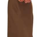 PRETTYGARDEN Women's 2026 Summer Satin Dress Elegant Sleeveless Mock Neck Cocktail Party Maxi Dresses (Brown, L)