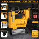 18 Gauge Cordless Brad Nailer & Staple Gun for De Walt 20V MAX Battery(No Battery), 2 in 1 Electric Nail Gun with 1000 Brad Nails and 1000 Staples for Home Improvement, DIY and Woodworking