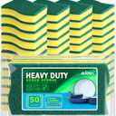 AIDEA Sponges Kitchen, 50 Pack Heavy Duty Dish Sponge, Cleaning Dish Scrubber for Home and Kitchen, Stink-Free Cleaning Supplies for Pots, Pans