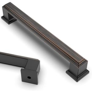 Asidrama 10 Pack 5 Inch(128mm) Oil Rubbed Bronze Kitchen Cabinet Handles Cabinet Pulls Kitchen Cabinet Hardware for Cupboard Drawer Pulls