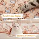 Luciphia 1 Pack 3 Blankets Super Soft Fluffy Premium Fleece Pet Blanket Flannel Throw for Dog Puppy Cat Paw Brown/Pink/White Medium(30x20 inch)