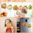 Fovths 24 Pack Fall DIY Foam Picture Frames Craft Kit Thanksgiving Autumn Pumpkin Photo Frame Ornaments with 300 Stickers for Thanksgiving Gifts Holiday Home Party Activities