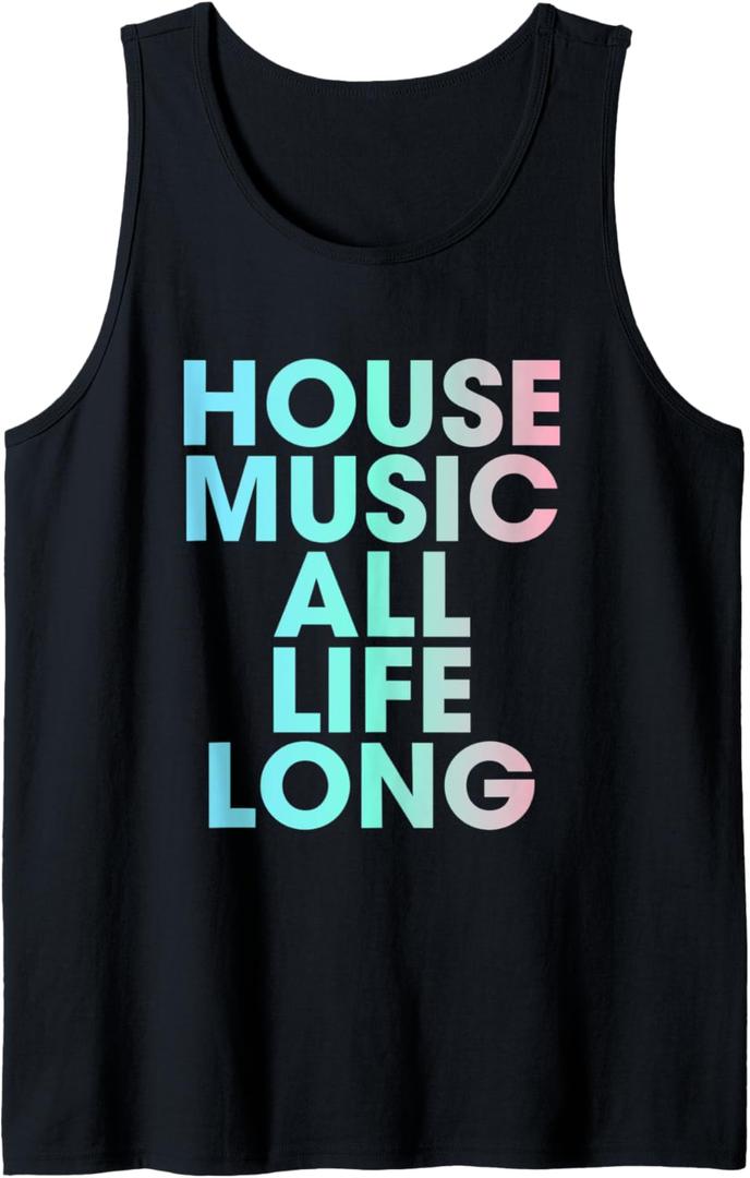 House Music All Life Long DJ Tank Top (Black)
