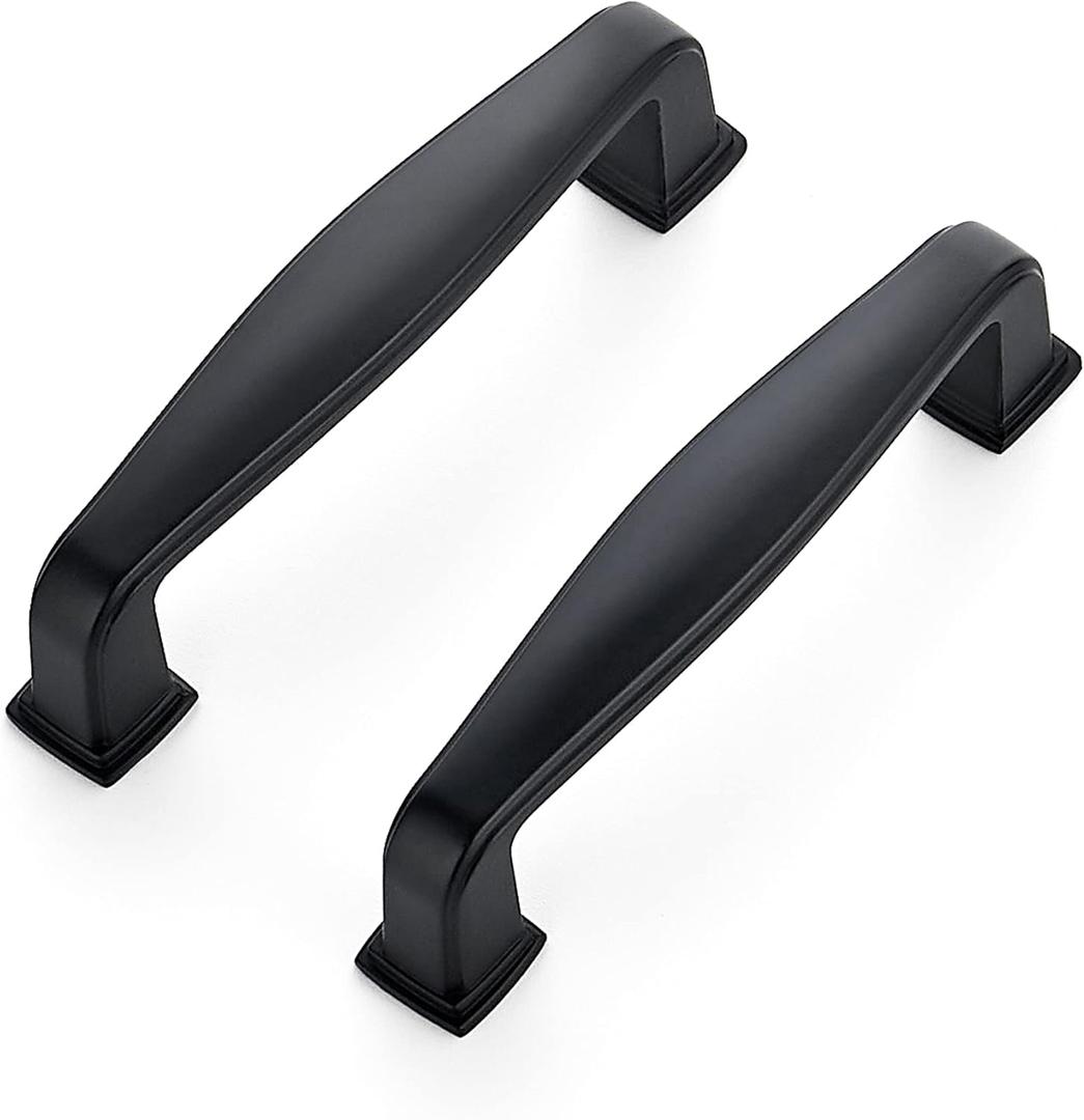 Ravinte 60 Pack Solid 3 Inch Cabinet Handles Matte Black Pulls for Kitchen Drawers and Cabinets - Hardware for Cupboards