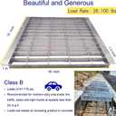 Galvanized Steel Drain Grate with Lip 18x18 in, B-Class 28100 lbs Heavy-Duty Driveway Channel Cover w/Base, Outdoor Trench Drainage Grate, Silver Square Metal Sewer Cover for Garage