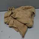 ZIWOCH Women's Long Cardigan Coats Cable Knit Casual Open Front Long Sleeve Loose Sweater with Pockets (Large, Brown)